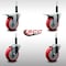 Service Caster 4'' SS Red Poly Swivel 3/4'' Expanding Stem Caster Set 2 Total Lock Brakes, 4PK SCC-SSEXTTL20S414-PPUB-RED-2-S-2-34 - alternate 5